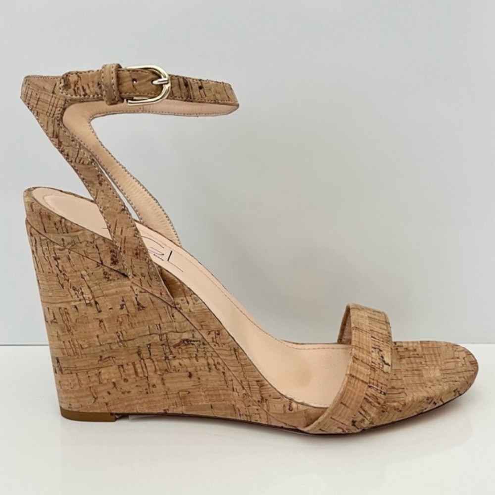 AGL Demi Ankle Strap Cork Wedge Sandal in Natural NEW - Picture 14 of 14